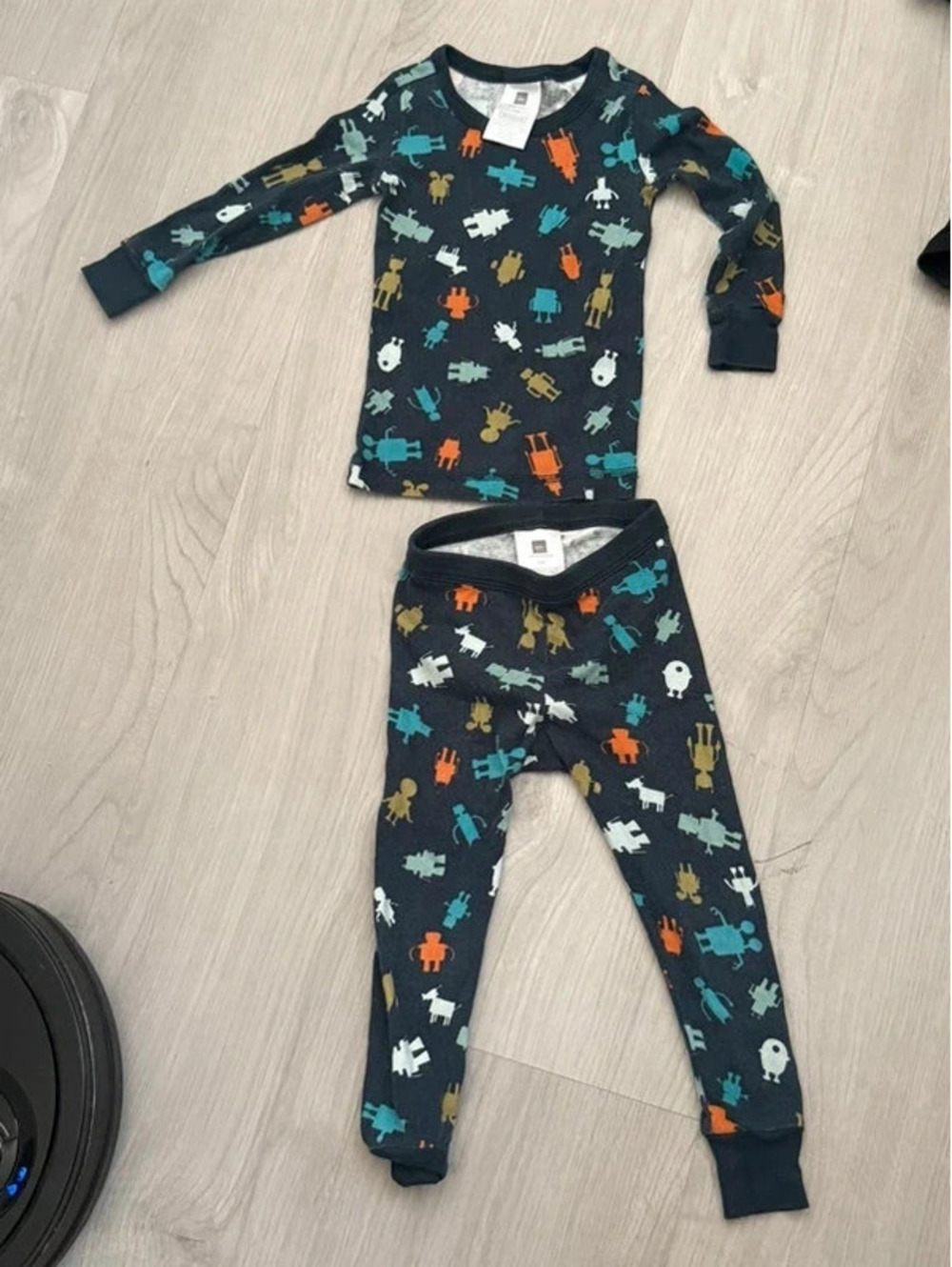 Robot Print Snug Fit Pajama Set- Size 3